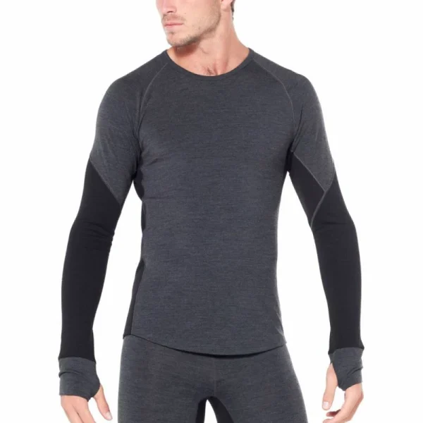 Nouveau ⭐ Icebreaker Bodyfitzone 260 Zone Long Sleeve Crewe – Sous-vêtement mérinos homme I Hardloop 🔥 3