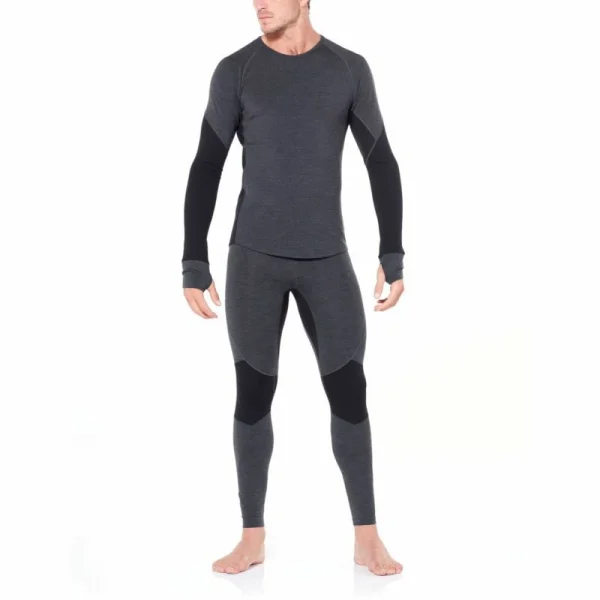 Nouveau ⭐ Icebreaker Bodyfitzone 260 Zone Long Sleeve Crewe – Sous-vêtement mérinos homme I Hardloop 🔥 5