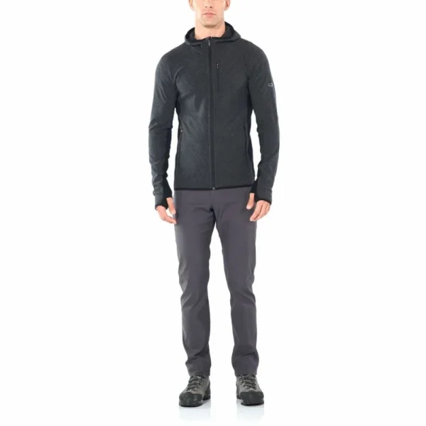 Promo ❤️ Icebreaker Descender LS Zip Hood – Polaire en laine mérinos homme I Hardloop 🛒 3