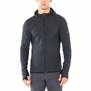 Promo ❤️ Icebreaker Descender LS Zip Hood – Polaire en laine mérinos homme I Hardloop 🛒 14