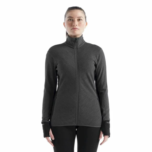 Offres 🔔 Icebreaker Descender LS Zip – Polaire en laine mérinos femme I Hardloop 👍 1