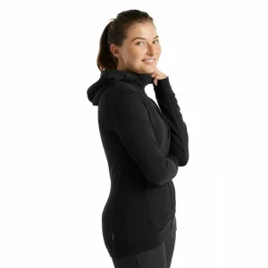 Vente flash 🛒 Icebreaker Quantum III LS Zip Hood – Polaire en laine mérinos femme I Hardloop 😍 13