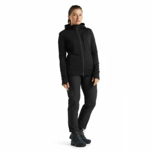 Vente flash 🛒 Icebreaker Quantum III LS Zip Hood – Polaire en laine mérinos femme I Hardloop 😍 15