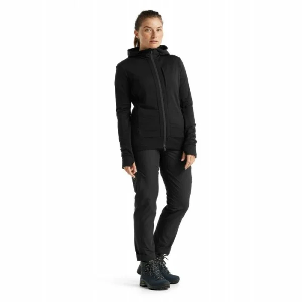 Vente flash 🛒 Icebreaker Quantum III LS Zip Hood – Polaire en laine mérinos femme I Hardloop 😍 4