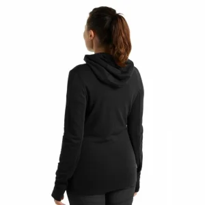 Vente flash 🛒 Icebreaker Quantum III LS Zip Hood – Polaire en laine mérinos femme I Hardloop 😍 19