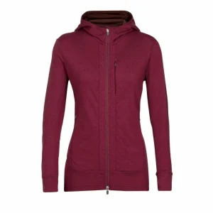 Vente flash 🛒 Icebreaker Quantum III LS Zip Hood – Polaire en laine mérinos femme I Hardloop 😍 25