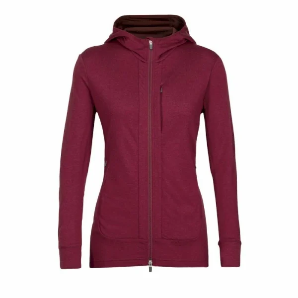 Vente flash 🛒 Icebreaker Quantum III LS Zip Hood – Polaire en laine mérinos femme I Hardloop 😍 9