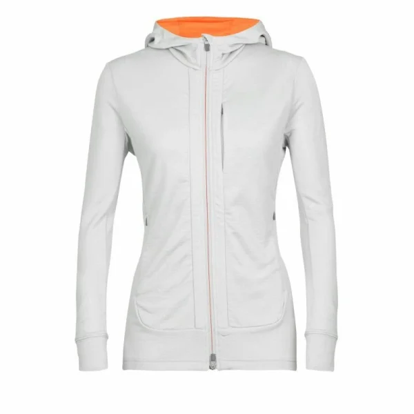 Vente flash 🛒 Icebreaker Quantum III LS Zip Hood – Polaire en laine mérinos femme I Hardloop 😍 10