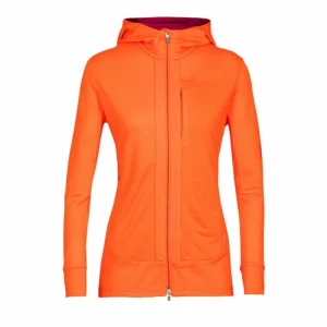 Vente flash 🛒 Icebreaker Quantum III LS Zip Hood – Polaire en laine mérinos femme I Hardloop 😍 23