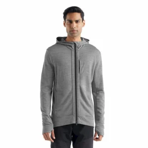 Acheter 💯 Icebreaker Quantum III LS Zip Hood – Polaire en laine mérinos homme I Hardloop 🧨 32