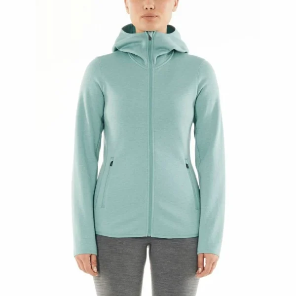 Meilleur prix 🧨 Icebreaker Wmns Elemental LS Zip Hood – Polaire en laine mérinos femme I Hardloop 😀 3