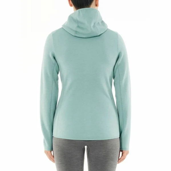 Meilleur prix 🧨 Icebreaker Wmns Elemental LS Zip Hood – Polaire en laine mérinos femme I Hardloop 😀 4