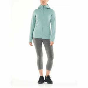 Meilleur prix 🧨 Icebreaker Wmns Elemental LS Zip Hood – Polaire en laine mérinos femme I Hardloop 😀 15