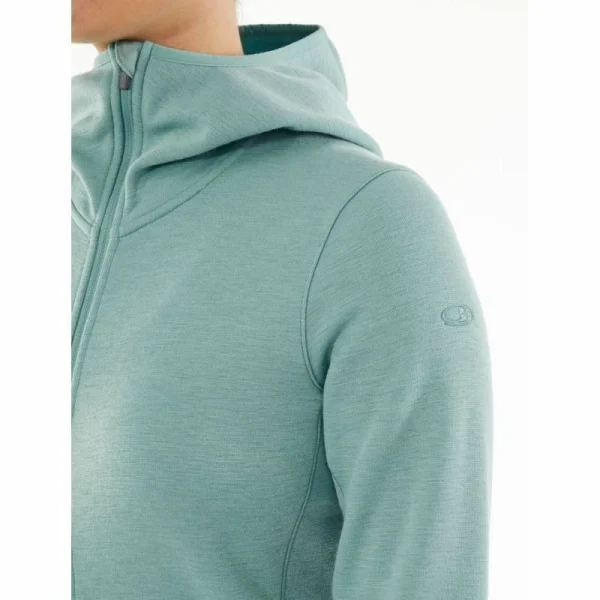 Meilleur prix 🧨 Icebreaker Wmns Elemental LS Zip Hood – Polaire en laine mérinos femme I Hardloop 😀 7