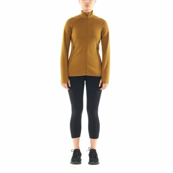 Offres 😉 Icebreaker Wmns Elemental LS Zip – Polaire en laine mérinos femme I Hardloop ✔️ 5