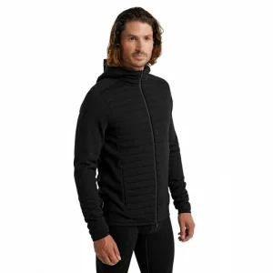 Meilleure vente 🔔 Icebreaker ZoneKnit Insulated LS Zip Hoodie – Polaire en laine mérinos homme I Hardloop ⭐ 18