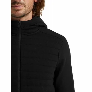 Meilleure vente 🔔 Icebreaker ZoneKnit Insulated LS Zip Hoodie – Polaire en laine mérinos homme I Hardloop ⭐ 24